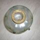 Vase de lampe à pétrole peint sur pied en étain du XIXème