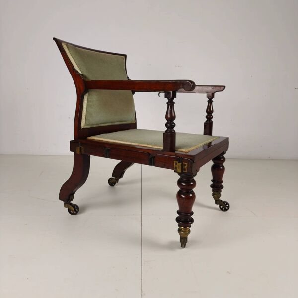 Rare fauteuil ajustable victorien par J. Alderman, Londres