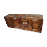 Vintage Wooden Building Mailbox Set