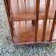 Art Deco style revolving bookcase in walnut and oak