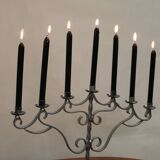 7-candle Christmas candlestick in silver painted steel Sweden