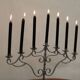 7-candle Christmas candlestick in silver painted steel Sweden