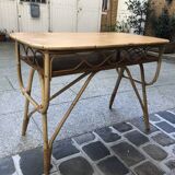 Vintage wood and bamboo desk