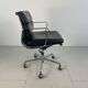 Eames ICF for Herman Miller black leather Soft Pad height adjustable Group chair