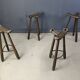 Mid century brutalist bar stools - set of 4, 1960s