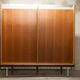 Wardrobe 1970 teak 4 doors half wardrobe half shelf 182 cm