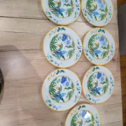Lot 7 Large Flat Plates Porcelain ARA Pier Import