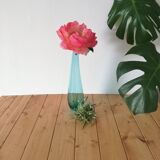 Soliflore turquoise in blown glass