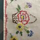Two hand-embroidered placemats 30x20cm