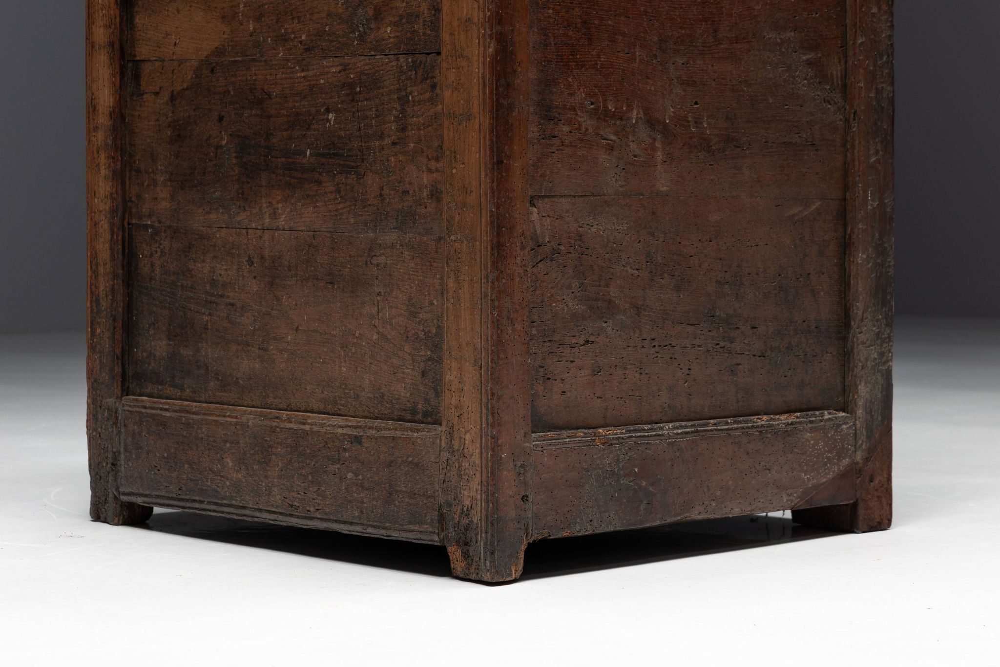 Primitive Folk Art Shelving Cupboard, France, 19th Century