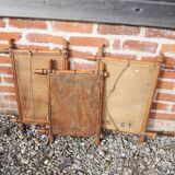 3 Anciens Miroirs en Faux Bambou