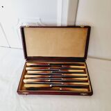 Box of 12 vintage knives in stainless steel and bakelite handle