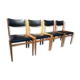 4 scandinavian chairs skai black