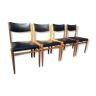 4 chaises scandinaves Skaï noir