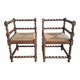 Pair of corner chairs with fireside
