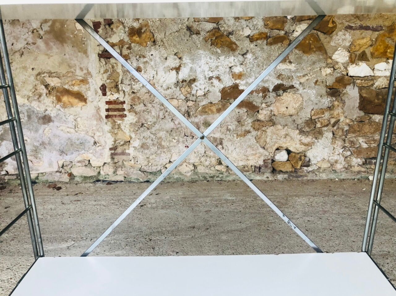 Vintage wall system with 5 modular shelves for BHV