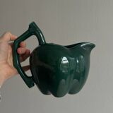 Green ceramic apple shaped pitcher