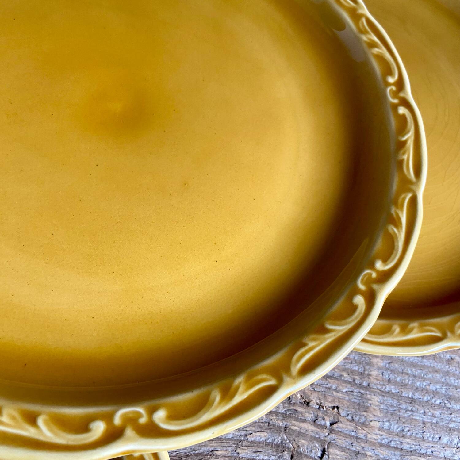 4 dinner plates Digoin Sarreguemines France