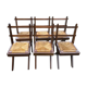 Suite of 6 wooden chairs  1940/1950