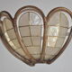 Wall light mother-of-pearl and bamboo flower shape