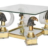 Vintage coffee table with eagles.
