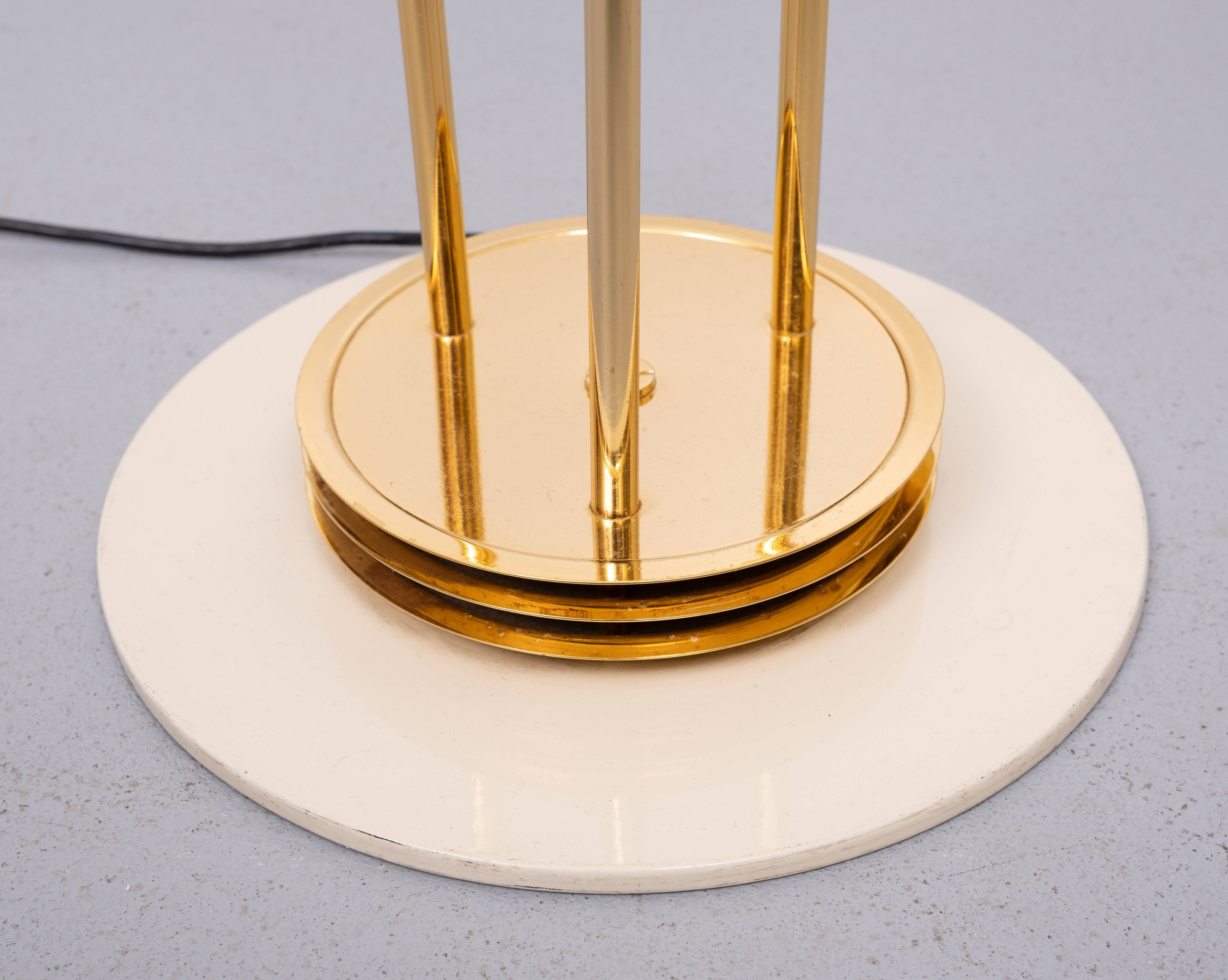 Impressive Large Brass Halogen floor lamp 1980s