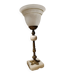 Retro chic living room lamp in white marble and brass