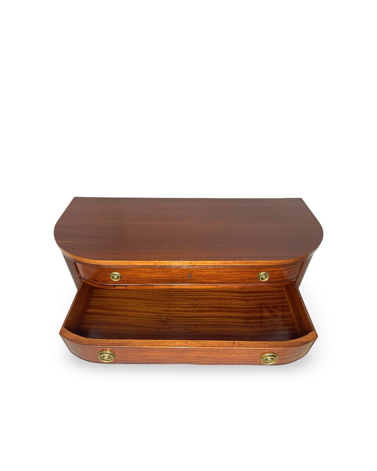 Large half-moon shaped chest of drawers/hall console, 1930s/1940s.