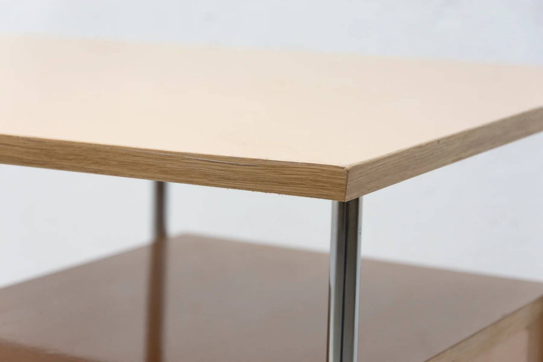 Writing desk, mid-century chrome and formica desk, 1950s, Czechoslovakia