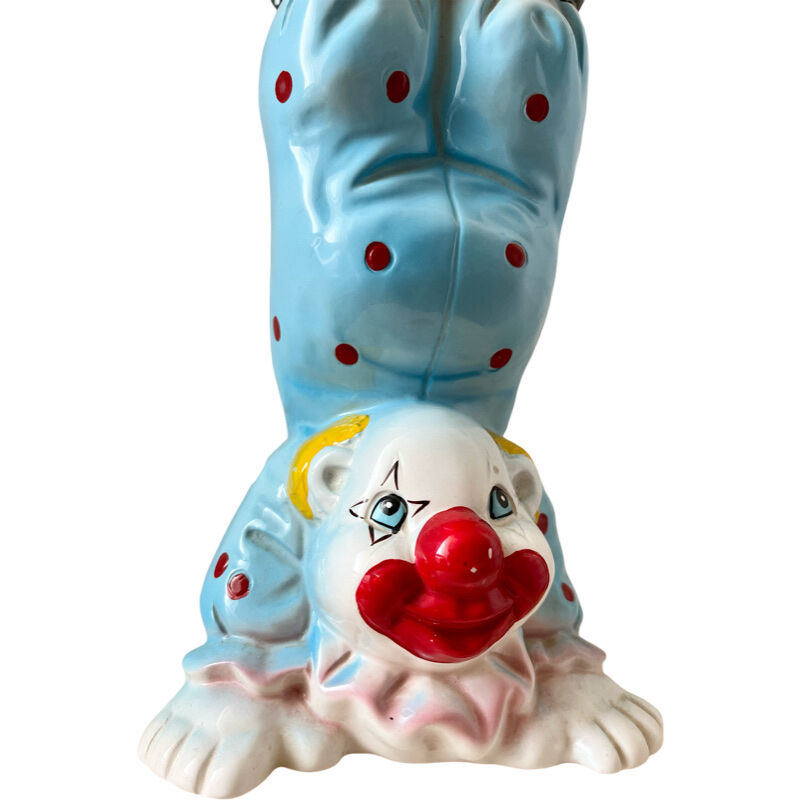 Lampe céramique clown vintage
