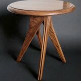 Solid oak side table – Scandinavian design from the 1950s