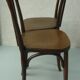 Pair of antique curved wood bistro chairs