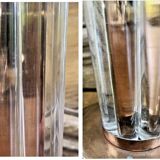 Art Deco lamp with glass tube base Petitot bird basin signed Jean Boris Lacroix