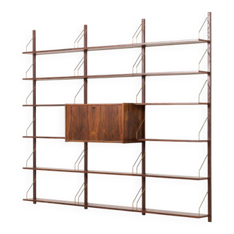 Scandinavian mid-century rosewood shelving unit attributed to Preben Sorensen, 1960s