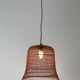 Unique Danish hanging lamp in the shape of a wooden cage, 1960s, Denmark.