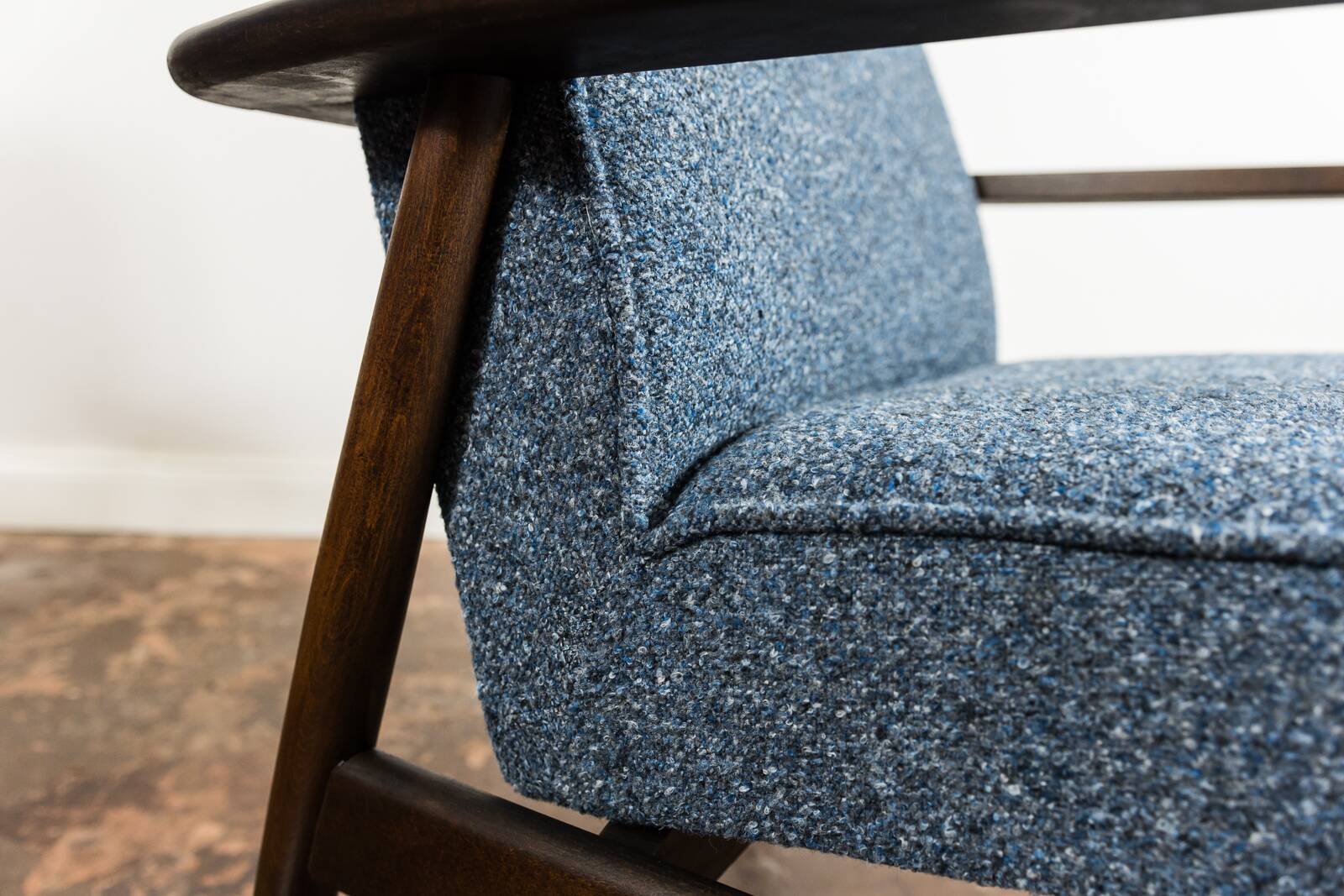 Pair of Mid-Century Blue Armchairs GFM 300-192, 1960's