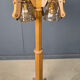 Rustic oak and Murano glass floor lamp, 1960s