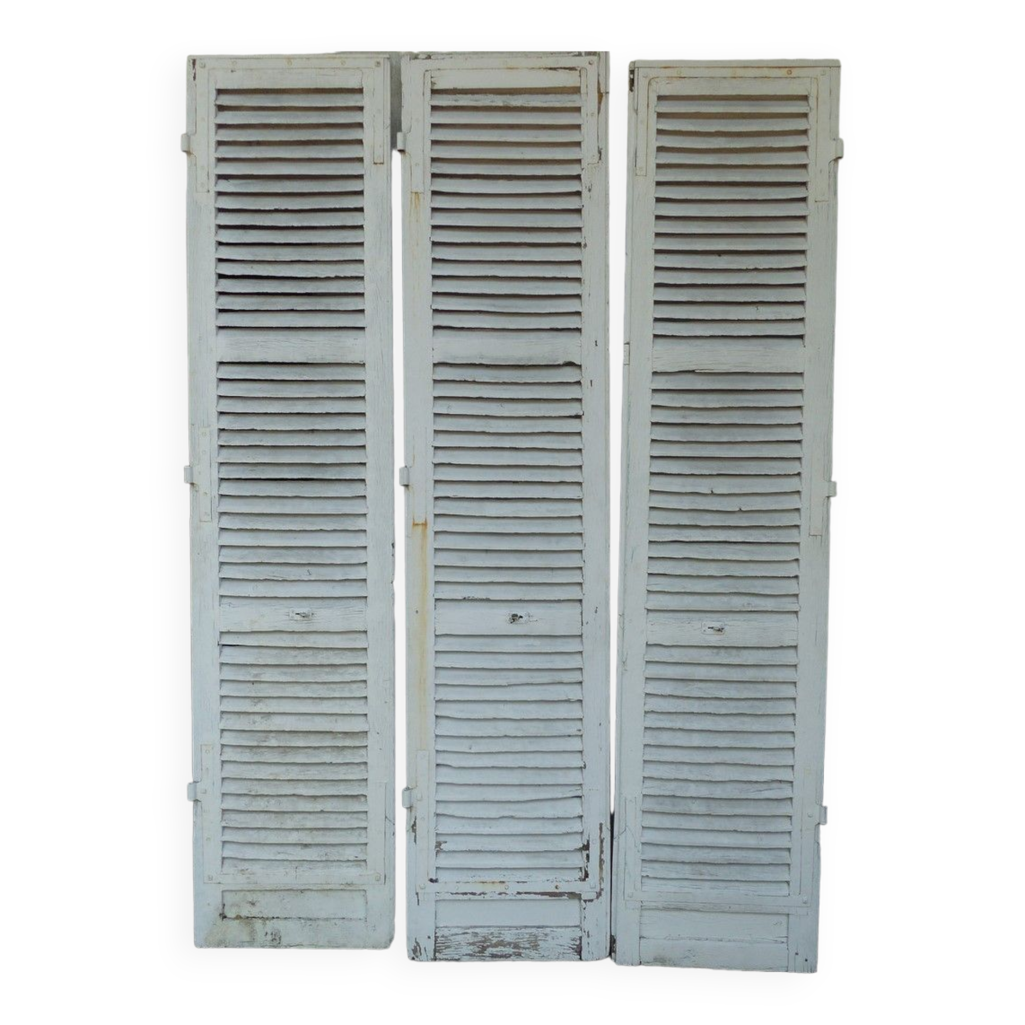 Set of 3 old shutters wooden shutters huteur 268 cm