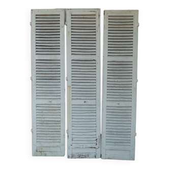 Set of 3 old shutters wooden shutters huteur 268 cm