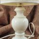 Vintage lamp alabaster foot lampshade vellum dried flowers