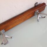 Old peg coat rack with 3 heads industrial style