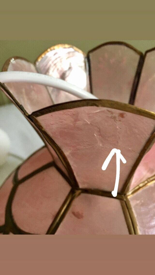 Pink mother-of-pearl hanging