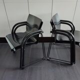 Thonet S320 black chairs