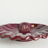 Art Deco Merlot Red Ceramic Vide-Poche by Gabriel Keramik, Sweden 1960s