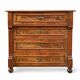 Commode ancienne 4 tiroirs style Louis-Philippe Bois et ronce de Noyer