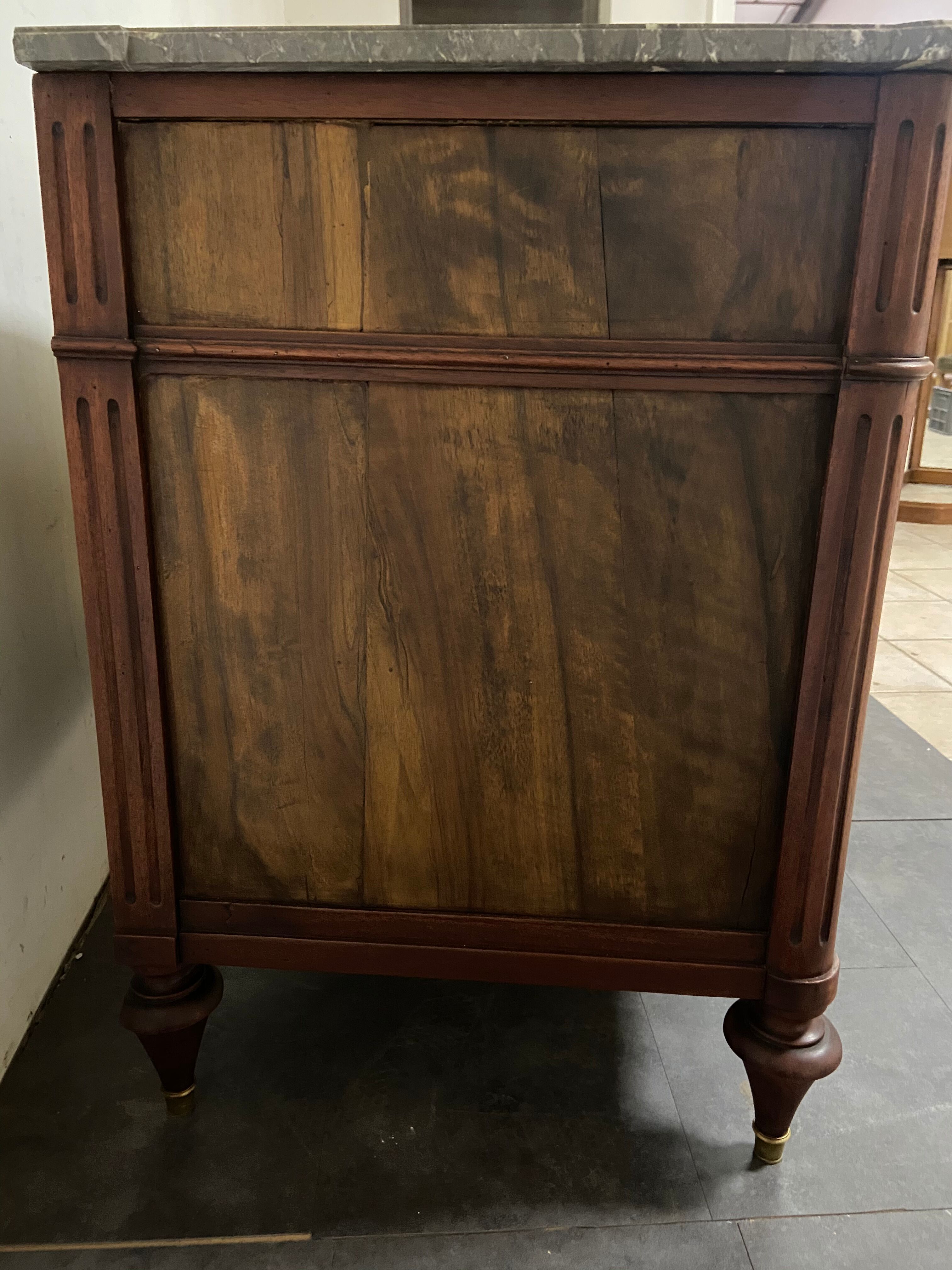 Chest of drawers Louis XVI XIX marble
