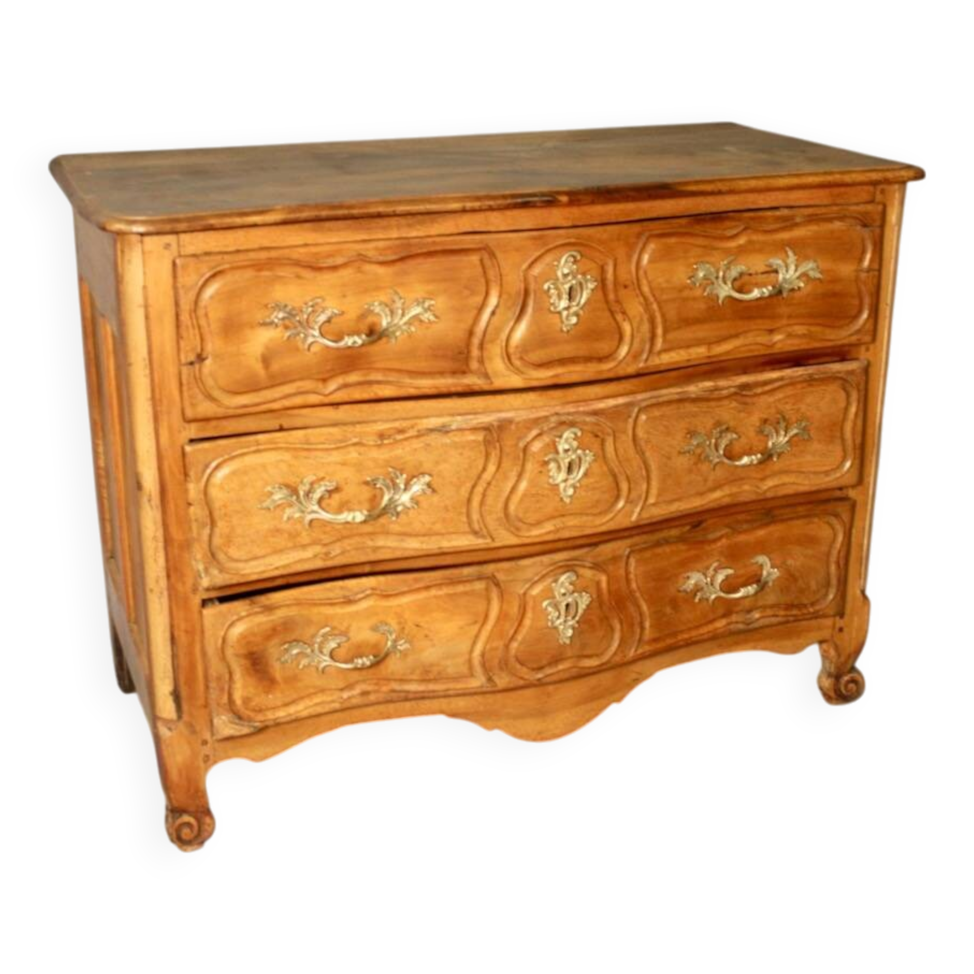 Lyonnaise chest of drawers, 18th century, blond walnut