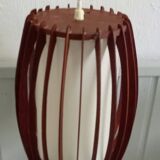 danish ceiling lamp in teak and paper from the 60s