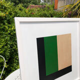 Set de 4 peintures abstraites