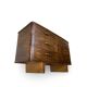 A vintage Italian chest of drawers, made of veneered walnut and solid wood,